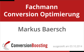 Fachmann Conversion Optimierung (ConversionBoosting)